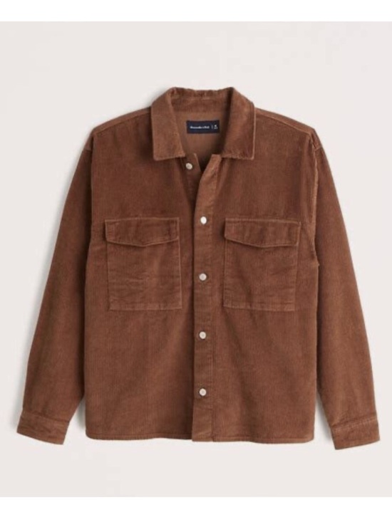 Abercrombie & Fitch Jackets & Blazers - Abercrombie & Fitch Brown Corduroy Shirt Jacket Shacket 100% Cotton XS